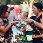 Enjoying some good food at the Lions Brewfest Saturday night in Lemoore.